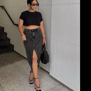 Showpo Midi denim skirt